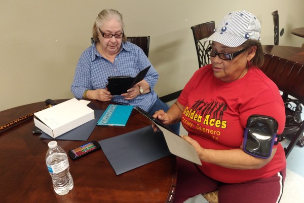 Photo of Judy, left and Ruthie, right