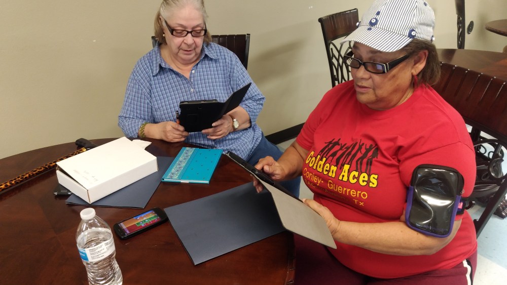 Photo of Judy, left and Ruthie, right