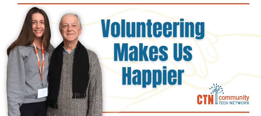 According to research volunteering makes us happier